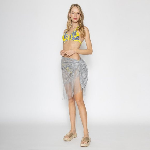 Other - Lightweight Lace Sarong + Scarf With Fringe